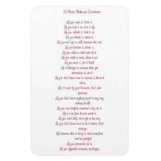 Ímã 20 Regras básicas de coexistência