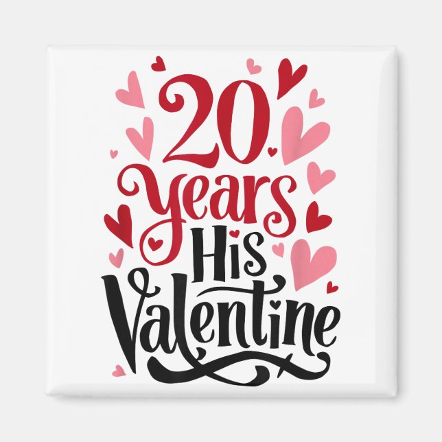 Imã 20 Years His Valentine _ Anniversary Couples Valen (Frente)