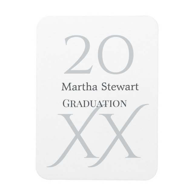 Ímã 20XX bold le graduation name congrats school year  (Vertical)