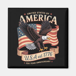 Imã 250º Aniversário dos EUA 4 de Julho Americano