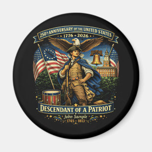 Imã 250º Aniversário EUA 1776–2026 Patrimônio American