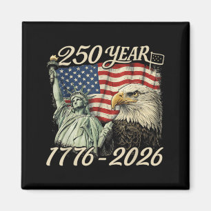 Imã 250º Aniversário EUA 250 Anos Americano 4 de Julho