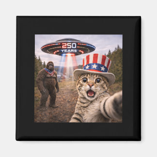 Imã 250º Aniversário Gato Selfie Pé Grande EUA