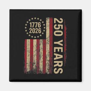Imã 250 Anos 1776-2026 250º Aniversário Bandeira EUA N