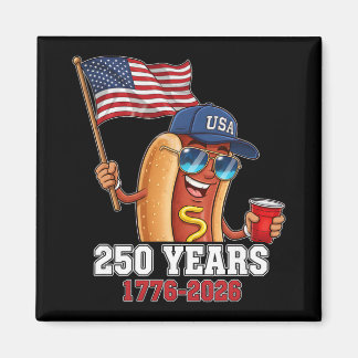 Imã 250 Anos 1776-2026 250º Aniversário Hotdog