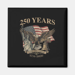 Imã 250 Anos América 1776-2026 Bandeira Águia Liberdad