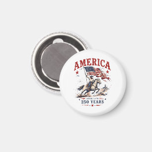Imã 250 Anos América 1776 2026 Patriótico Cowboy 