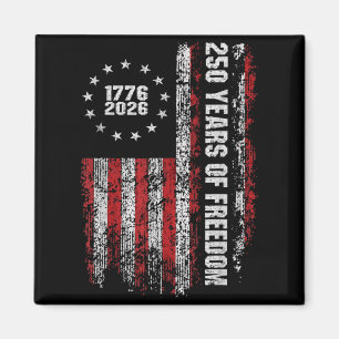 Imã 250 Anos da América dominada 1776 2026 Bandeira