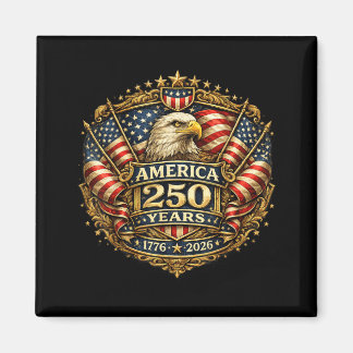 Imã 250 Anos de Aniversário Americano 1776-2026 Bandei