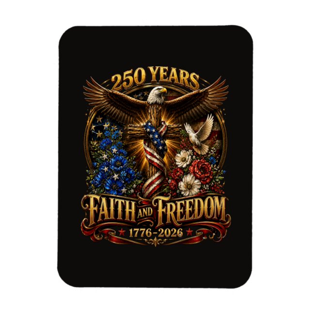 Ímã 250 Anos Fé E Liberdade América (Vertical)