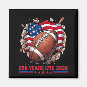 Imã 250 Anos Patriótico Futebol Americano Bandeira Ame