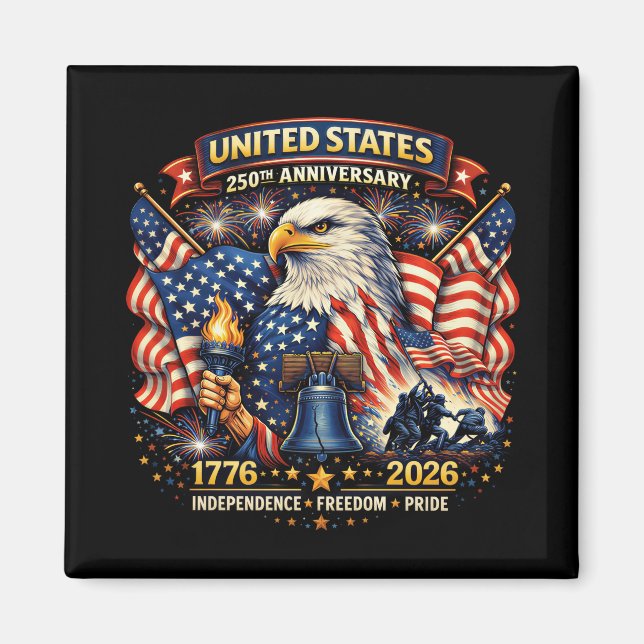 Imã 250th Anniversary USA 1776–2026 American Heritage (Frente)