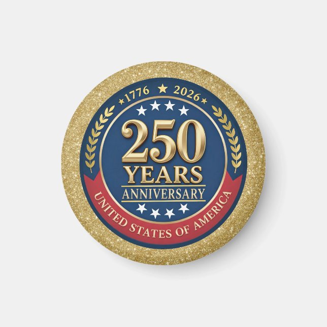 Imã 250th Anniversary USA Patriotic | 1776–2026 (Frente)