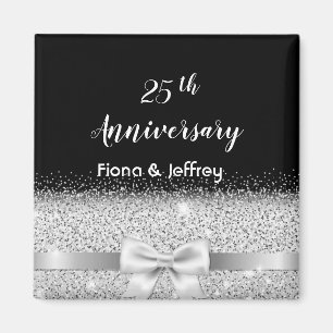 Imã 25 de aniversário de casamento negro