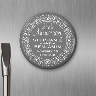 Imã 25o Aniversário de casamento personalizado