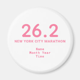Imã 26.2 Maraton Runner Personalizado Rosa