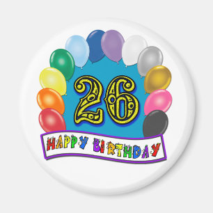 Imã 26o Presentes de aniversário com design Assorted