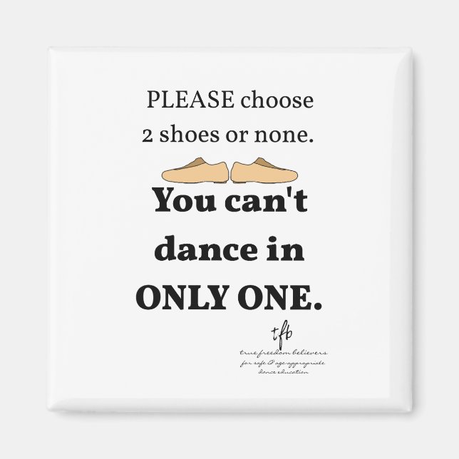 Imã 2 Calçados ou nenhum branco (Frente)