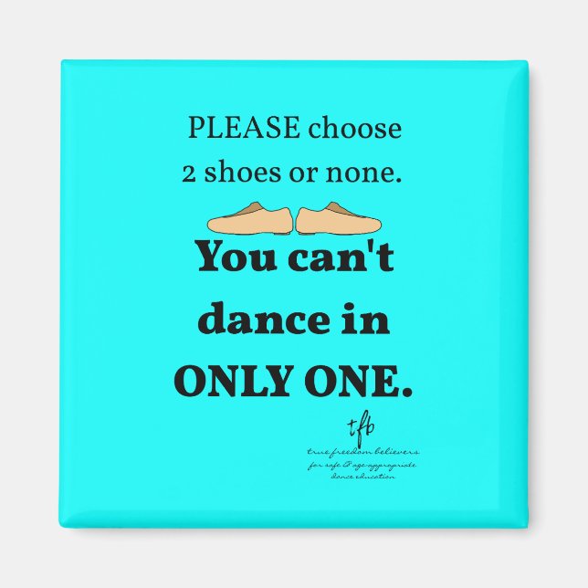 Imã 2 Calçados ou nenhum ciano (Frente)