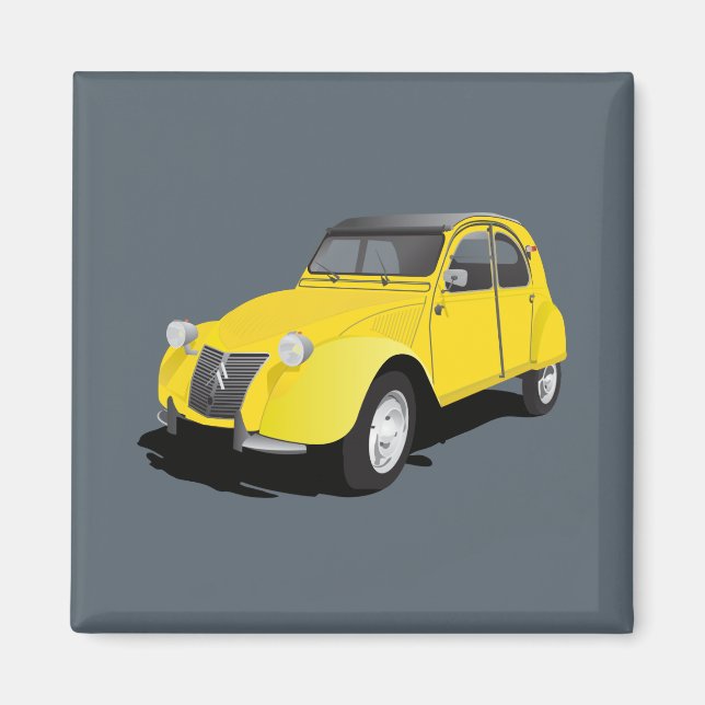 Imã 2 CV (deux chevaux) amarelo (Frente)