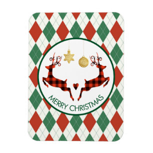 Ímã 2 Estilo Russo de Veado de Natal