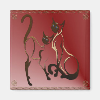 Imã 2 Gatinhos siameses Magnet