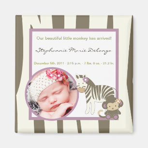 Imã 2"" jardim zoológico da selva da menina de Jacana