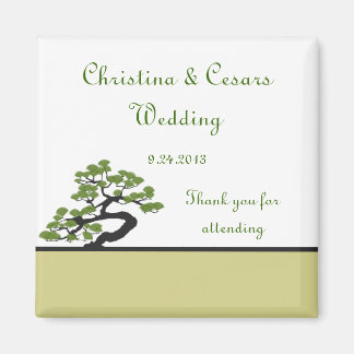 Imã 2"x2" Anúncio Magnet Bonsai Verde Japonês Tr