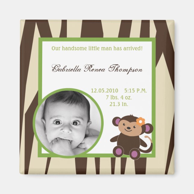 Imã 2 "x2" Anúncio Magnet Jacana Animais Roxos (Frente)