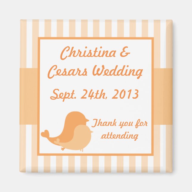 Imã 2"x2" Anúncio Magnet Pássaros Adoram Bandas de Pês (Frente)