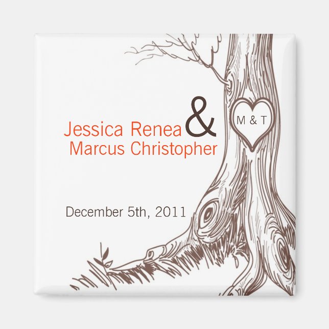 Imã 2"x2" Favorecer a Árvore de queda do ímã Autu (Frente)