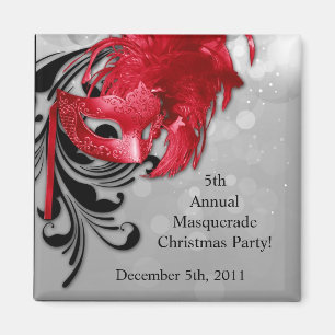 Imã 2"x2" Favorecer o Magnet Vermelho no Mascarada pra