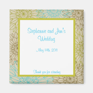 Imã 2"x2" Largura Floral do ímã de lançamento