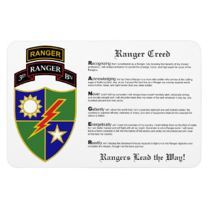 Ímã 3º Batalhão - 75º Ranger c/Tab Magnet 4x6