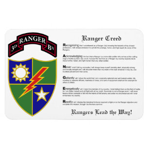 Ímã 3º Batalhão - 75º Regimento Ranger Magnet 4x6
