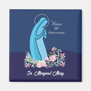 Imã 30 aniversário da vida religiosa Nun Flor Rosa