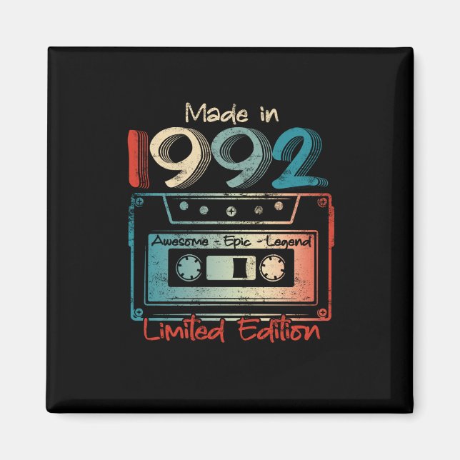 Imã 30 presentes de aniversário feitos em cassete de 1 (Frente)