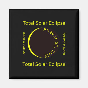 Imã #34;eclipse Chaser#34; Total do Eclipse Solar Ago