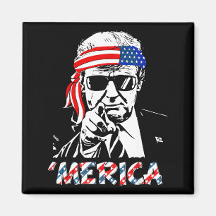 Imã 'merica Trump Feliz 4 de Julho Trump Americano