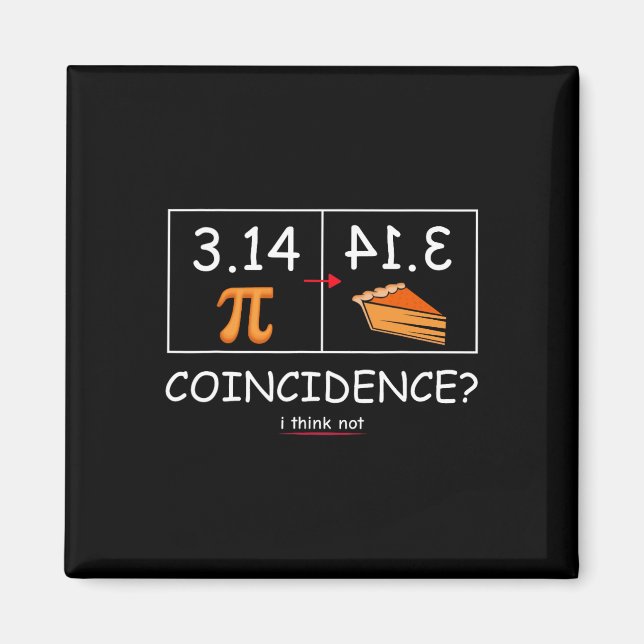 Imã 3.14 Coincidência De Pizza Não Acho Engraçada Mate (Frente)