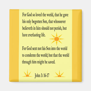 Imã 3:16 de John - ímã 17