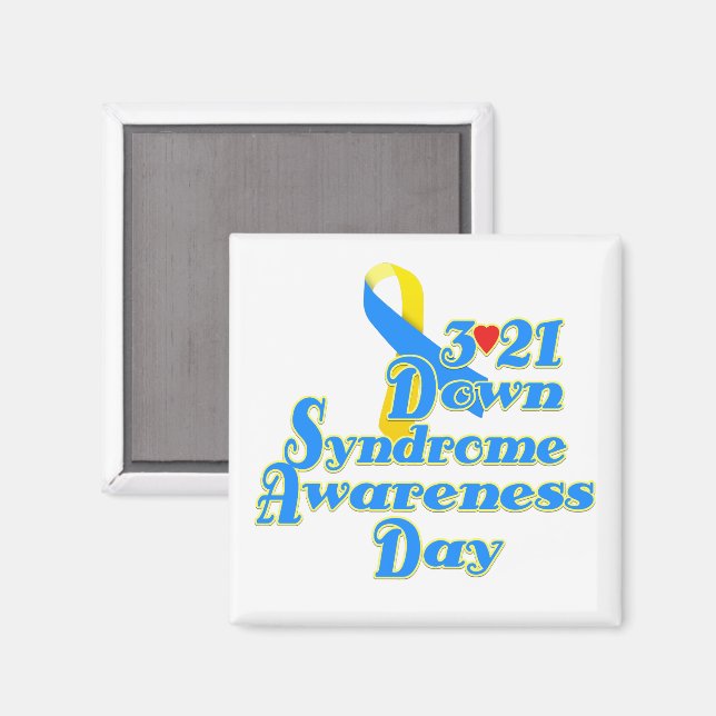 Imã 3-21 World Down Syndrome Day (Front/Back)