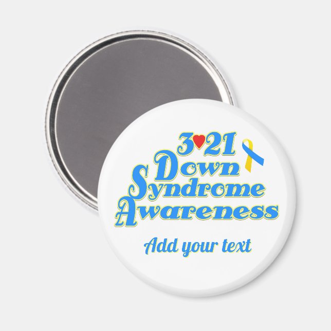 Imã 3-21 World Down Syndrome Day Magnet (Front/Back)