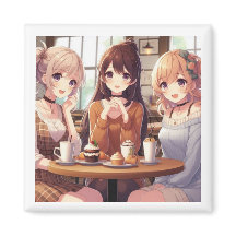 3 Anime Girls Cafding