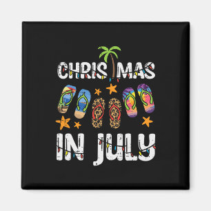 Imã 3 Chinelos de Natal Em Julho Verão Xmas Praia W