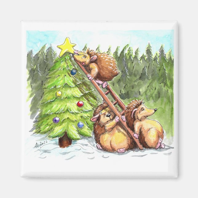 Imã 3 choupissons de Noël (Frente)