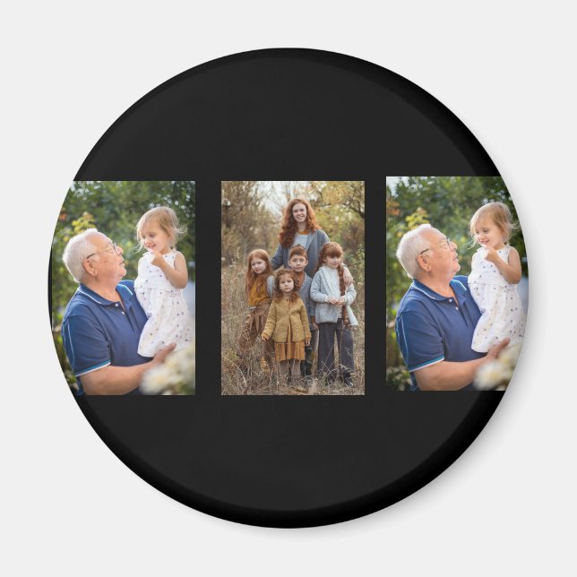 Imã 3 Design de Colagem de Fotografias (Frente)