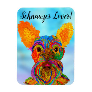 Ímã 3" do Schnauzer x4 "