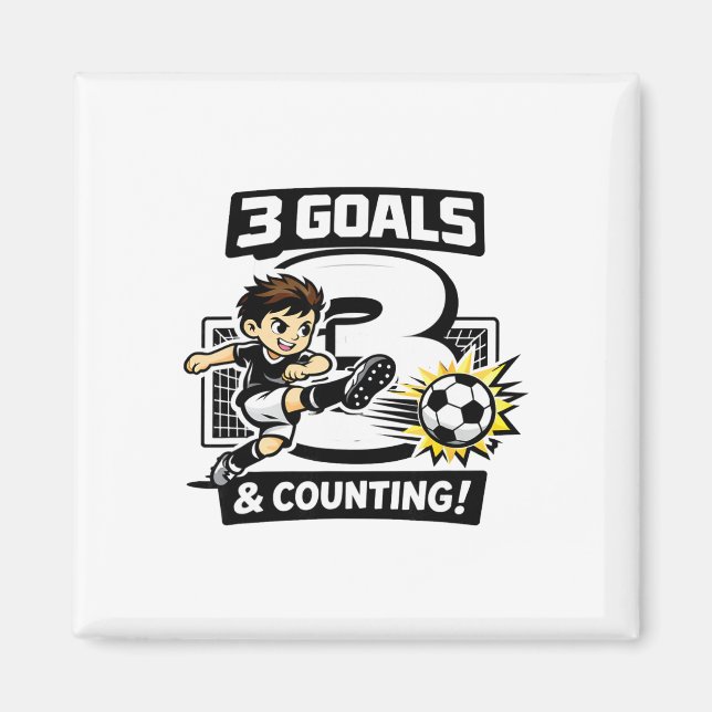 Imã 3 Gols e Contando Aniversário de Futebol para Meni (Frente)