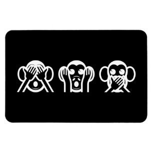 Ímã 3 Macacos Sábios Emoji